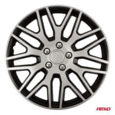 AMIO Auto ratkape, set od 4 dijela, Dakar crno-srebrne, 15" inča, COLOR BOX