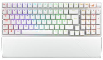 slomart ASUS ROG Strix Scope II 96 Wireless Gaming tipkovnica QWERTZ German Bijela