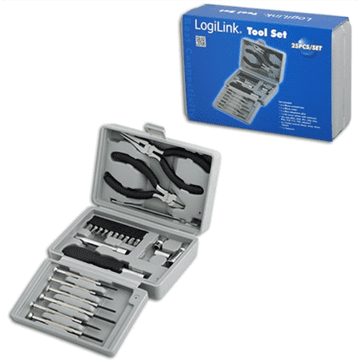 LogiLink | Set alata, 25 dijelova | Uključena torba za nošenje. Set uključuje: 6x mikro odvijača, 1x mikro rezač, 1x mini kliješta za telefone, 1x odvijač s nastavkom,