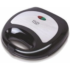 Adler | AD 3015 | Toster | 750 W | Broj tanjura 1 | Broj sendviča 2 | Crna