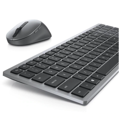 DELL | Tipkovnica i miš | KM7120W | Set tipkovnice i miša | Bežični | Baterije uključene | SAD | Bluetooth | Titan siva | Numerička tipkovnica | Bežična veza