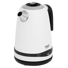 Adler | Kuhalo za vodu | AD 1295 W | Električni | 2200 W | 1,7 L | Nehrđajući čelik | Podnožje okretno za 360° | Bijela