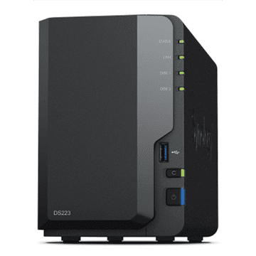 Synology | DS223 | Do 2 HDD/SSD Hot-Swap | Realtek | RTD1619B | Frekvencija procesora 1,7 GHz | 2 GB | DDR4