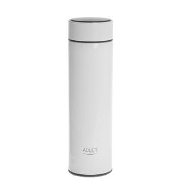 Adler | Termoska | AD 4506w | Materijal: nehrđajući čelik/silikon | Bijela