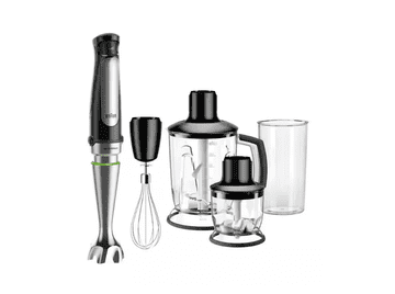 Braun | MultiQuick 7 Ručni blender | MQ 7045X | Ručni blender | 1000 W | Broj brzina 6 | Sjeckalica | Crna/Nehrđajući čelik