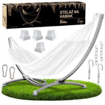 Okvir za viseću mrežu, stalak za vrtnu viseću mrežu, za dvije osobe, metalni, sivi, čvrsti, 250 kg