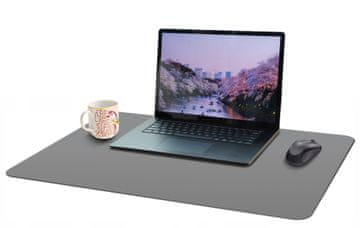 Zolta Podloga za radni stol 120x90cm siva mat za studente, djecu, igraće igrače, laptop