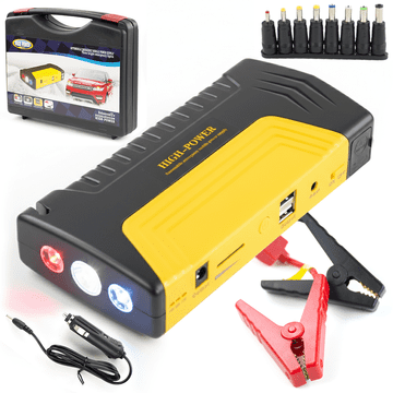 Jump starter 6000 mAh baterijska svjetiljka čekić powerbank set