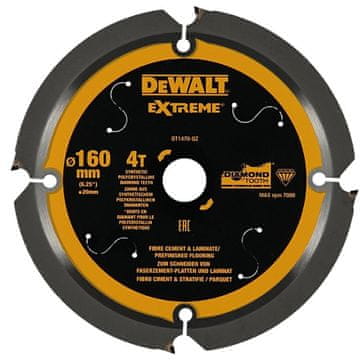 FOR DeWALT disk za rezanje 160x20 Z40 za laminat, cement, gips ploče