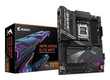 Gigabyte GIGABYTE X870 AORUS ELITE WIFI7 matična ploča - AM5, DDR5 8000MHz (OC), PCIe 5.0, Wi-Fi 7