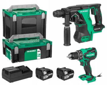 slomart Hikoki Komplet 18V DS18DBS+DH18DBL 2x5Ah baterije