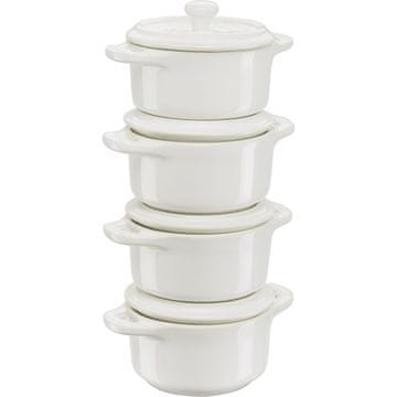 Staub Staub Mini Cocotte Round komplet 4 komada - 200 ml, boja slonovače