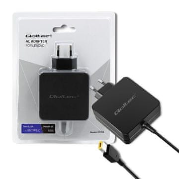 Qoltec Qoltec 51766 adapter za Lenovo prijenosno računalo, 65W, crni