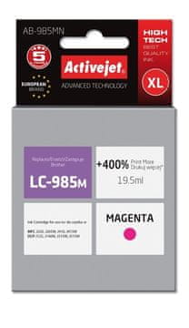 ActiveJet Zamjenska tinta Activejet AB-985MN za Brother LC985M, magenta, 19.5ml, XL