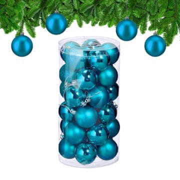 Northix Set božićnih kuglica, 30 plastičnih ukrasa