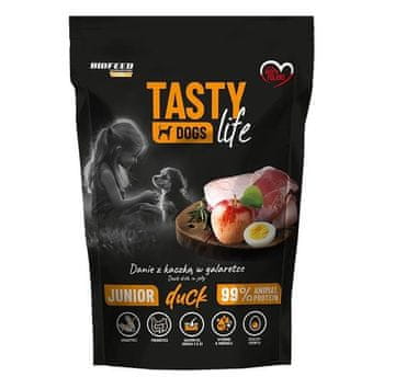 BIOFEED BIOFEED Tasty Dogs Life Junior Patka - mokra hrana za pse - 500 g (BFD)