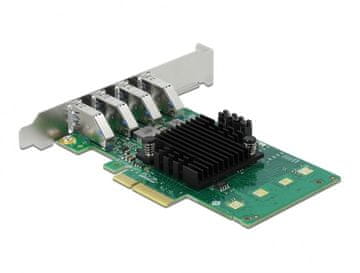 Delock DeLOCK PCI Express x4 Kartica na 4 x Vanjski USB 3.0 Quad Channel - Niskog profila