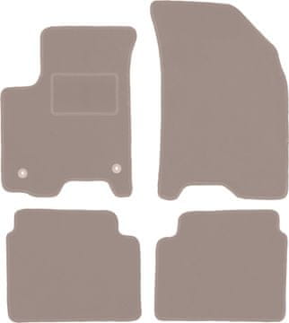Velur tepisi za auto za: Daewoo Kalos hatchback, sedan (2002-2011) bež