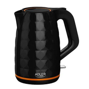 Adler Adler AD 1277 B električni kuhalo za vodu, 1.7 L, 2200W, crna