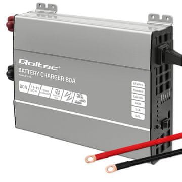 Qoltec Qoltec Smart Professional Monolith punjač akumulatora 80A, 12V, za LiFePO4, AGM, GEL, SLA