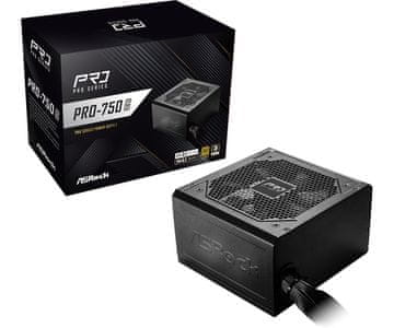 Asr Asrock PRO-750G napajanje 750 W ATX, crno