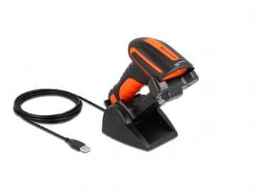 Delock DeLOCK 905560 industrijski čitač bar kodova 1D/2D, 2.4 GHz/Bluetooth, stanica za punjenje