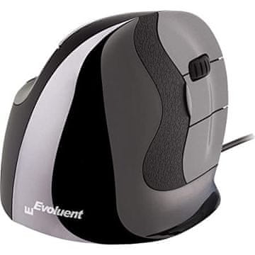 slomart Evoluent VerticalMouse D Medium miš, crni, laserski
