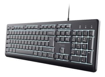 Trust Trust Primo Osvijetljena Tastatura, USB-C, Crna