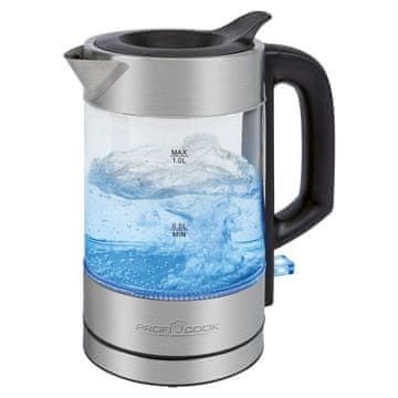 Profi Cook ProfiCook PC-WKS 1229 G električno kuhalo, 1 L, 1600 W, inox/prozirno