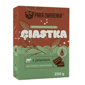 slomart PAKA DLA ZWIERZAKA Srnetina sa zelenim čajem – poslastica za pse – 200g