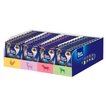 slomart OPTIVITAL Mokra hrana za mačke Puno mesa u umaku (piletina, govedina, janjetina, teletina) - 112x85g