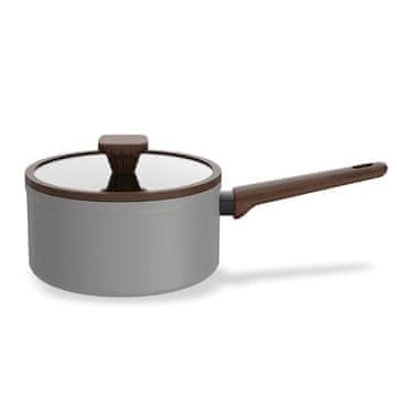 slomart Lonac s poklopcem MAESTRO MR-1211-18S, 1.9L, 18cm, siva s brončanim detaljima