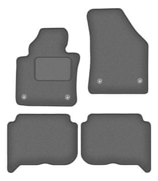 Velur grafitne auto prostirke za: Volkswagen Touran I 2FL minivan (2010-)