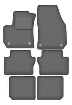 Velur grafitne auto prostirke za: Opel Zafira B minivan (2005.-2014.)