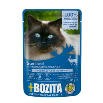 Bozita BOZITA Sterilised komadići mesa u umaku s jelenom – mokra hrana za mačke – 85g