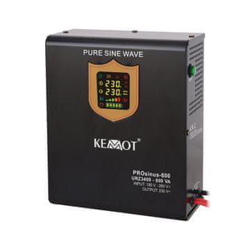 slomart KEMOT PROsinus-800 pretvarač za nužno napajanje, 12V/230V, 800VA/500W