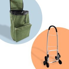 Northix Kolica za kupovinu, penjač za stepenice, 45L, izolirana torba