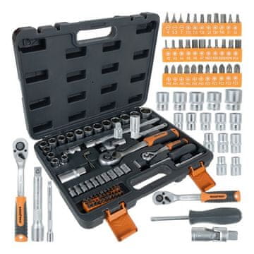 Northix 72-dijelni set alata s nasadnim ključevima 1/4" i 1/2"