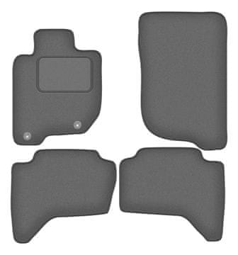 Velur grafitne auto prostirke za: Mitsubishi L200 IV pickup (2006.-2015.)