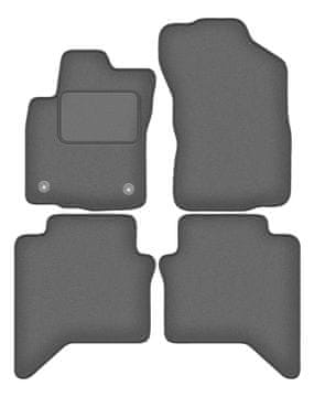 Velur grafitne auto prostirke za: Toyota Hilux viii pickup (2015-)