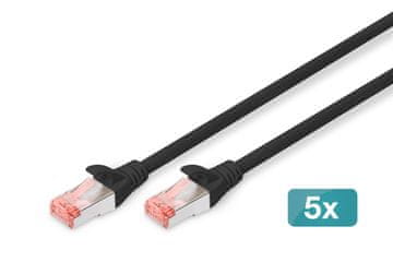 Digitus Digitus DK-1644-100-BL-5 patch kabel, crni, Cat6 S/FTP (S-STP), 10m, 5 kom