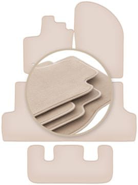 Premium bež podne prostirke za: Dacia Lodgy 7 sjedala 2012-