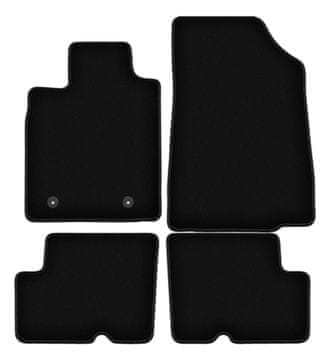 Osnovne crne velur prostirke za: Dacia Duster 2WD SUV (2010.-2018.)