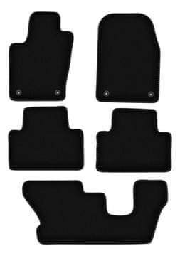 Osnovne crne velur prostirke za: Dodge Durango III 7-sjedala (2010.-2020.)