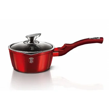 Berlingerhaus Lonac s poklopcem i mramornom površinom, 16 cm, Burgundy Metallic Line