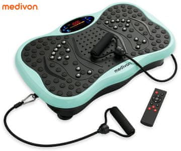 Medivon Oxya fitness vibracijska ploča + daljinski upravljač, 200 W, crna