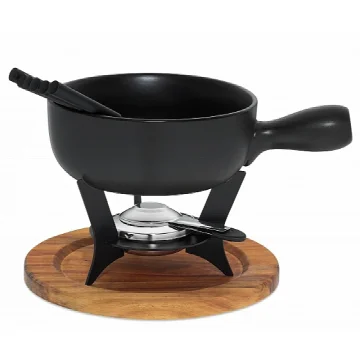 Kela Set za sirni fondue COUNTRY, nehrđajući čelik/keramika, 22 cm