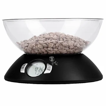 Berlingerhaus Digitalne kuhinjske vage 5 kg s zdjelom, Mat crna kolekcija