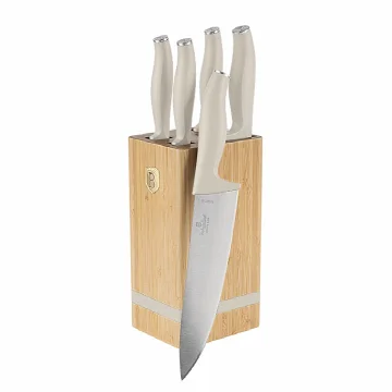 Berlingerhaus BAMBOO set noževa od 6 komada s držačem, Sahara kolekcija