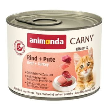 Animonda ANIMONDA Carny Kitten Govedina i puretina - mokra hrana za mačke - 200g